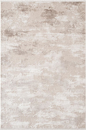 İndigo ID010K Bej Kahverengi Modern Desen Akrilik İplik Tozuaz Pamuk Taban Salon Mutfak Halısı