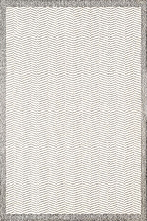 Zeen ZE001W Sisal Gri Beyaz Kolay Temizlenebilir Makinede Yıkanabilir Mutfak Halısı Pamuk Taban