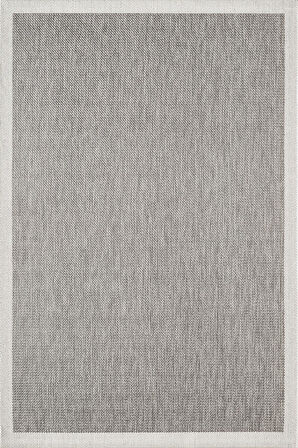 Zeen ZE002G Sisal Gri Beyaz Kolay Temizlenebilir Makinede Yıkanabilir Mutfak Halısı Pamuk Taban