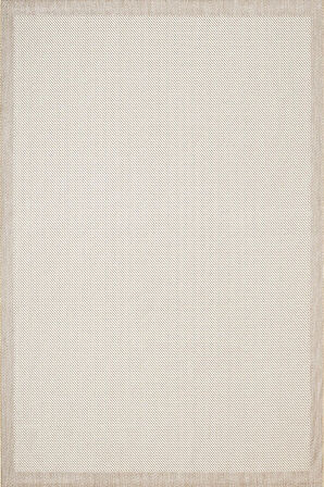 Zeen ZE002W Sisal Bej Beyaz Kolay Temizlenebilir Makinede Yıkanabilir Mutfak Halısı Pamuk Taban