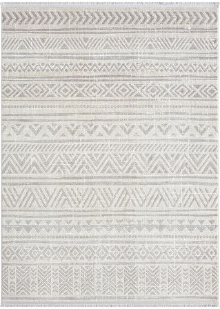 Lotus 8575 Gri Halı iskandinav Desenli Modern İnce Akrilik Tozuaz Salon Halısı Yatak Odası Koridor