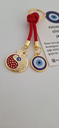 Yeni Yıl Hediyesi Bolluk Bereket Nar Anahtarlık -  10 cm