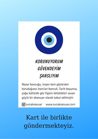 Hediyelik Nazar Boncuklu Damla Model İpli Anahtarlık - Yeşil