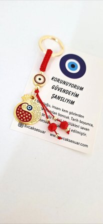 Hediyelik Bolluk Bereket Nar Nazar Boncuklu Anahtarlık 