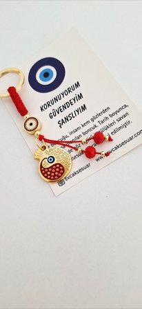 Hediyelik Bolluk Bereket Nar Nazar Boncuklu Anahtarlık 