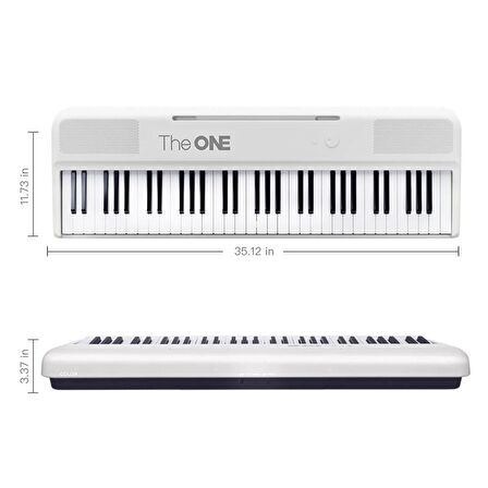 The ONE SK-COLOR Akıllı Taşınabilir 61 Işıklı Tuşlu Bluetooth Org - Beyaz