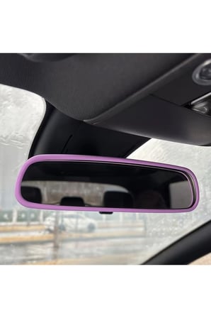Araç İçi Düzenleyici Aksesuar Seti 3 Parça Şeffaf Ön Cam Kartlık+ Pembe Dikiz Aynası Kılıfı+Yan Kapı Organizeri Bardaklık