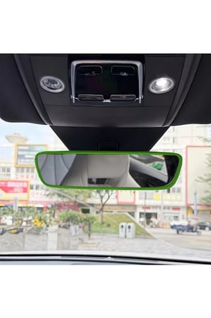 Araç İçi Düzenleyici Aksesuar Seti 3 Parça Şeffaf Ön Cam Kartlık+ Yeşil Dikiz Aynası Kılıfı+Yan Kapı Organizeri Bardaklık