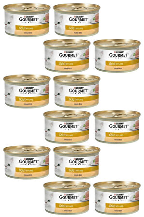 12 Adet Gourmet Gold Kıyılmış Hindili Yaş Kedi Maması 85 Gr