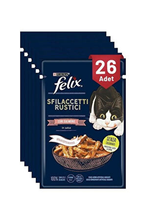 FELIX LEZZETLİ ET DİLİMLERİ SOMONLU 80 gr 26 lı
