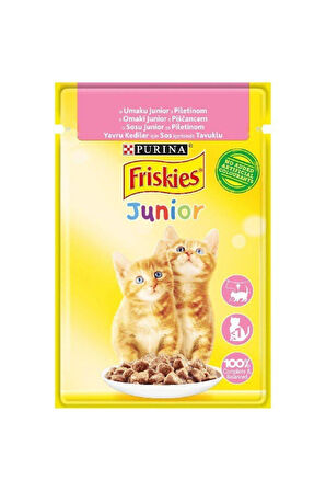 Purina Friskies Junior Tavuklu Soslu Pouch Yavru Kedi Yaş Maması 26 X 85 G