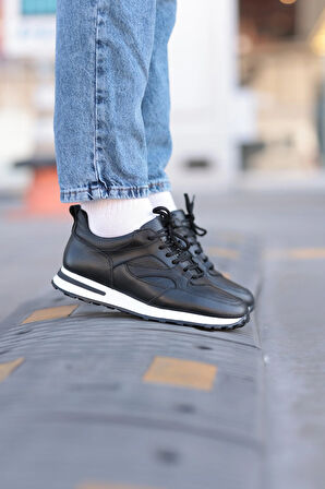 LFR-T511-DERI SPOR AYAKKABI Siyah