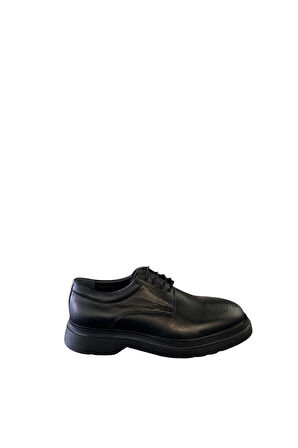 LFR-1028 DERI MERDANE AYAKKABI Siyah