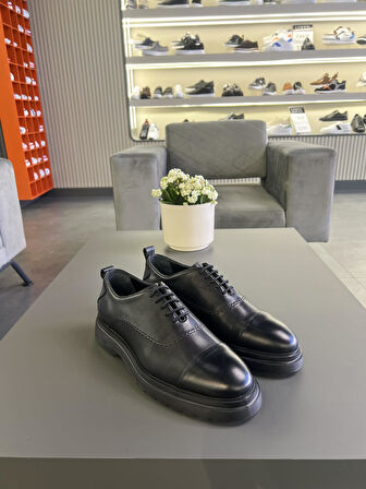 LFR-3413 DERİ MERDANE AYAKKABI Siyah