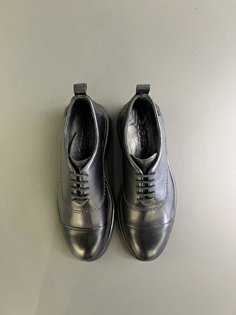 LFR-3413 DERİ MERDANE AYAKKABI Siyah