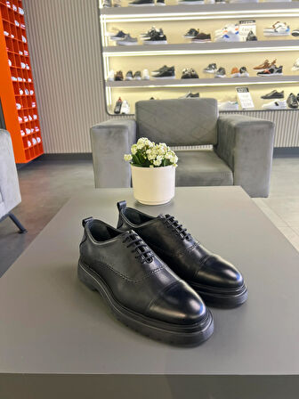 LFR-3413 DERİ MERDANE AYAKKABI Siyah