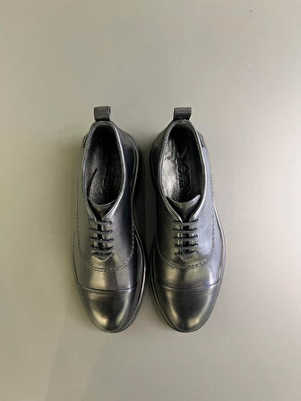 LFR-3413 DERİ MERDANE AYAKKABI Siyah