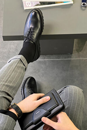 LFR-5002 DERI SARMA TABAN MERDANE AYAKKABI Siyah