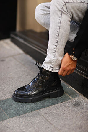 Serhat Özköroğlu - Siyah Deri Bot Siyah