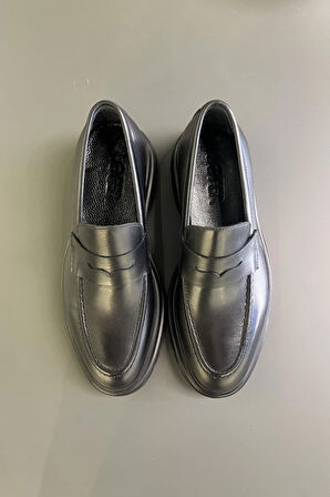 LFR-9069-1 DERI MERDANE AYAKKABI Siyah