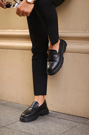 Serhat Özköroğlu - Siyah Kroko Klasik Siyah