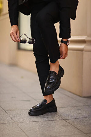 Serhat Özköroğlu - Siyah Kroko Klasik Siyah