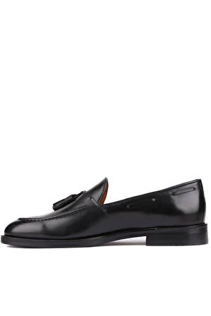 LFR-P7951 DERI PUSKULLU KLASIK AYAKKABI Siyah