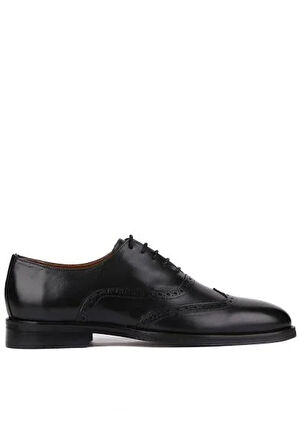 LFR-P0400 DERI BAGLI KLASIK AYAKKABI Siyah