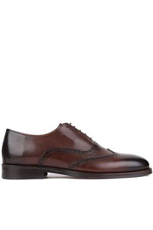 LFR-P0400 DERI BAGLI KLASIK AYAKKABI Kahve