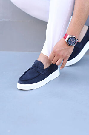 LFR-F083-1 SUET MERDANE AYAKKABI Lacivert