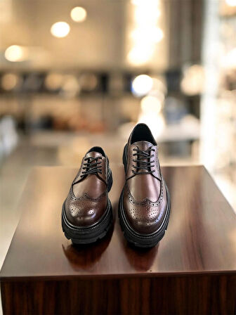 LFR-F110 DERI MERDANE AYAKKABI Kahve