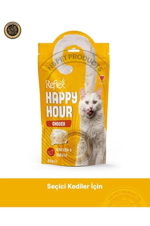 Reflex Happy Hour Choosy Seçici & Calmness Sakinleşmeyi Destekleyici Kedi Ödül Maması Seti 2x60 gram