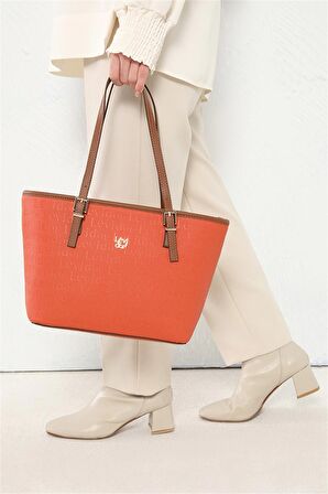 Levidor Monogram Baskılı Tote  Çanta - 0045C910