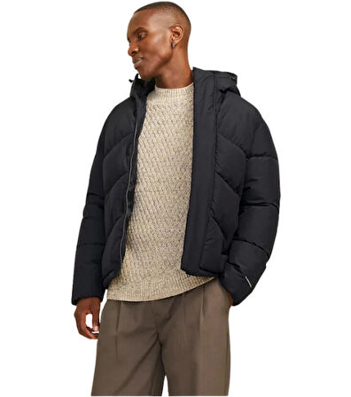 World Puffer Jacket Erkek Mont - JACK JONES 12259850