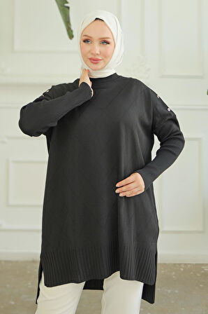 ARMİNE TREND Triko Tunik Siyah 24KTD407