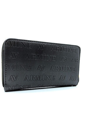 Armine C16 Lazer Kadın Cüzdan Siyah Lazer