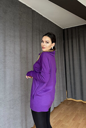 Degaje Yaka Triko Kazak Mor