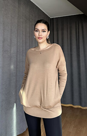 Bisiklet Yaka Triko Camel