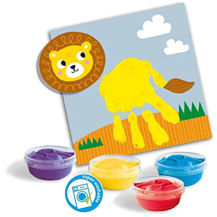 İlk Parmak Boya Setim- Elle Boyanan Hayvanlar