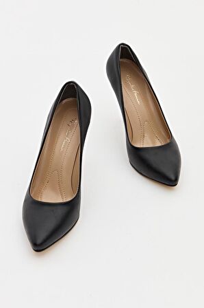 Kadın Platform Tabanlı Yüksek Topuklu Stiletto Siyah Cilt