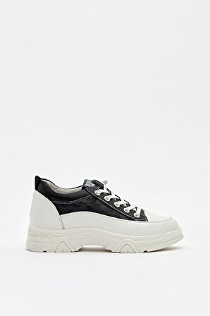 Kadın Bağcıklı Sneaker Siyah