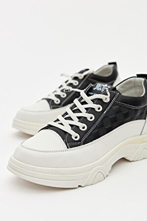 Kadın Bağcıklı Sneaker Siyah