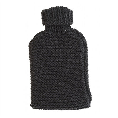Koyu Gri Örgü Bebek Termofor Kılıfı