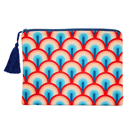 Retro Desenli Clutch