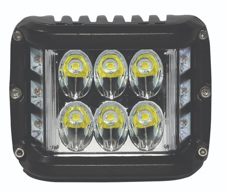 Led Kaput Üstü Off-road Lambası 6 Led Beyaz 6 Led Sarı Çakar Fonksiyonlu 10/30v E-belgeli 36w - WOLFRAM 31904