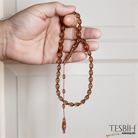 Beyzi Kesim Osmanlı Sistemli Abdullah Öner Atölyesi Sıkma Kehribar Tesbih tsb0220