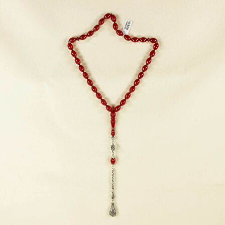 Bademi Kesim Sıkma Kehribar Tesbih