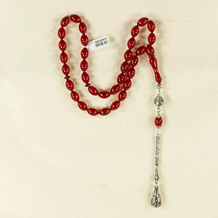 Bademi Kesim Sıkma Kehribar Tesbih