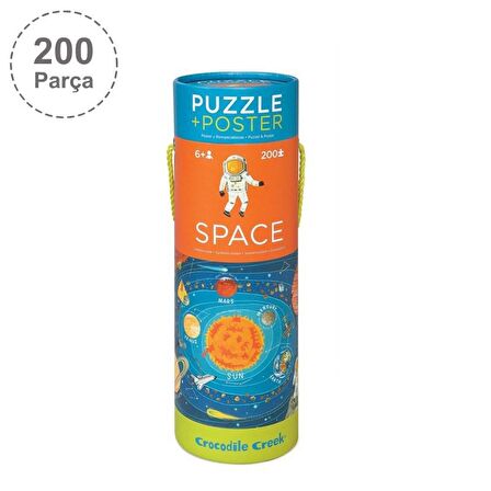 Crocodile Creek Poster Puzzle - 200 Parça - Uzay