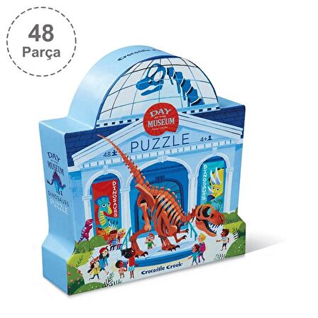 Crocodile Creek Müzede Bir Gün Puzzle - 48 Parça - Dinozor
